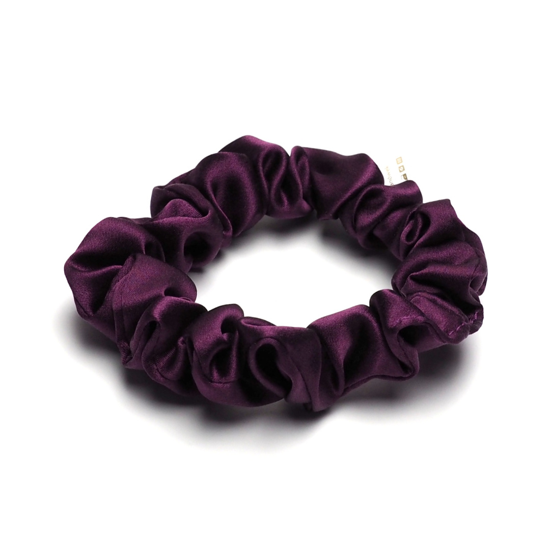 JGM-22 Satynowa gumka do w�os�w frotka scrunchie slim ober�yna